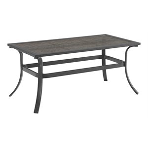 afuera living traditional metal outdoor coffee table in matte black
