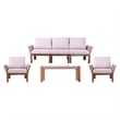 Afuera Living 4-piece Wicker Outdoor Conversation Set in Natural