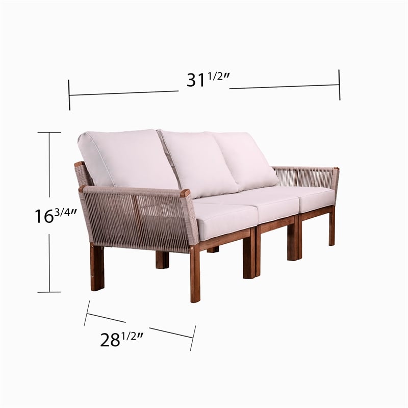Afuera Living 4-piece Wicker Outdoor Conversation Set in Natural