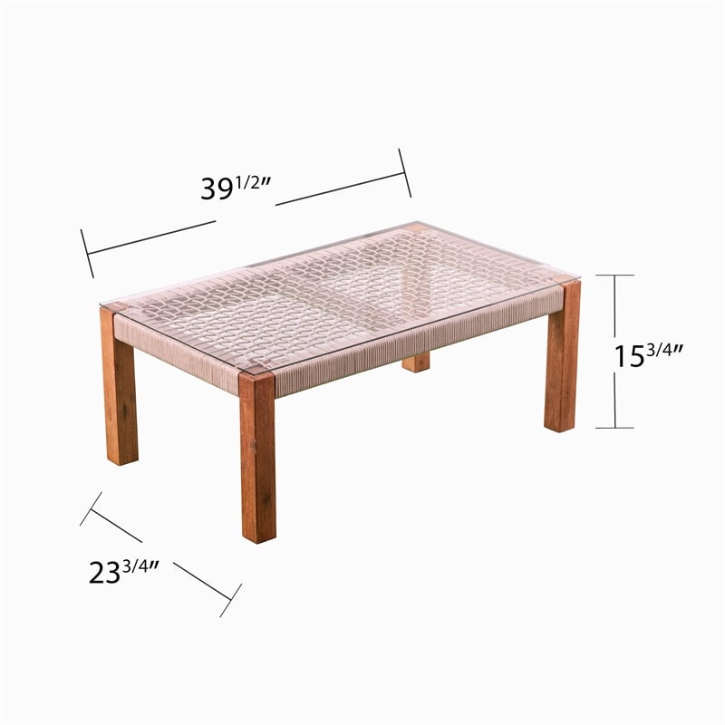 Afuera Living 4-piece Wicker Outdoor Conversation Set in Natural