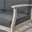 Afuera Living Outdoor Acacia Wood Club Chair in Gray (Set of 4)