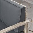 Afuera Living Outdoor Acacia Wood Club Chair in Gray (Set of 4)