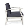 Afuera Living Outdoor Acacia Wood Club Chair in Gray (Set of 4)