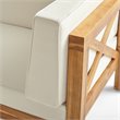 Afuera Living Outdoor 7 Seater Acacia Wood Sectional Sofa Set Teak and Beige