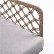 Afuera Living Modern Fabric/Rope/Metal Outdoor Lounge Chair in Brown