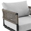 Afuera Living Modern Aluminum Outdoor Swivel Rocking Chair in Black