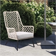 Afuera Living Modern Fabric/Rope/Metal Outdoor Lounge Chair in Natural
