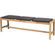 Afuera Living Modern / Contemporary Outdoor 3 Seater Wicker Bench Teak and Brown