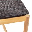 Afuera Living Modern / Contemporary Outdoor 3 Seater Wicker Bench Teak and Brown
