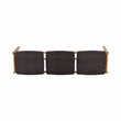 Afuera Living Modern / Contemporary Outdoor 3 Seater Wicker Bench Teak and Brown
