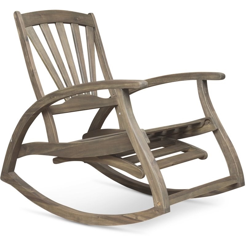 Rocking chair with online footrest