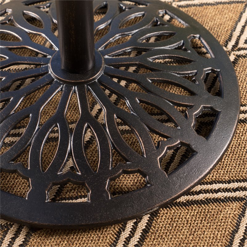 Afuera Living Modern / Contemporary Outdoor Shiny Copper Cast Aluminum Bar Table