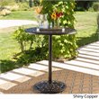 Afuera Living Modern / Contemporary Outdoor Shiny Copper Cast Aluminum Bar Table