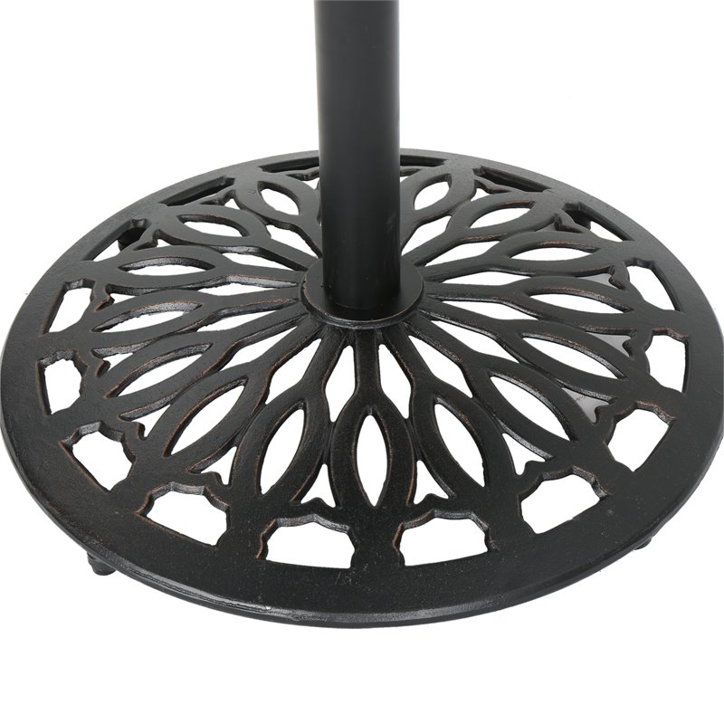 Afuera Living Modern / Contemporary Outdoor Shiny Copper Cast Aluminum Bar Table