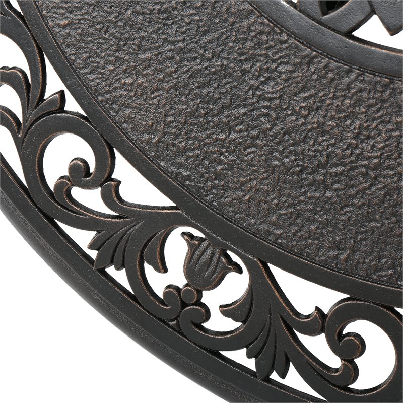 Afuera Living Modern / Contemporary Outdoor Shiny Copper Cast Aluminum Bar Table
