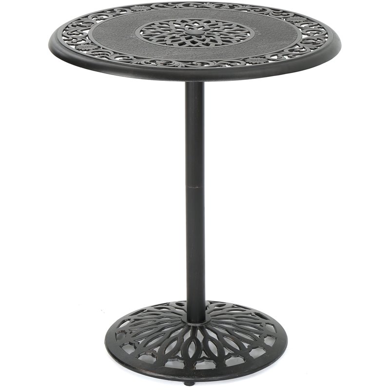 Afuera Living Modern / Contemporary Outdoor Shiny Copper Cast Aluminum Bar Table