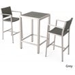 Afuera Living Modern / Contemporary Outdoor 3 Piece Grey Wicker Bar Set