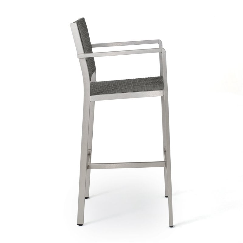 Afuera Living Modern / Contemporary Outdoor 3 Piece Grey Wicker Bar Set