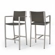 Afuera Living Modern / Contemporary Outdoor 3 Piece Grey Wicker Bar Set