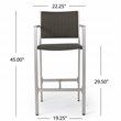 Afuera Living Modern / Contemporary Outdoor 3 Piece Grey Wicker Bar Set