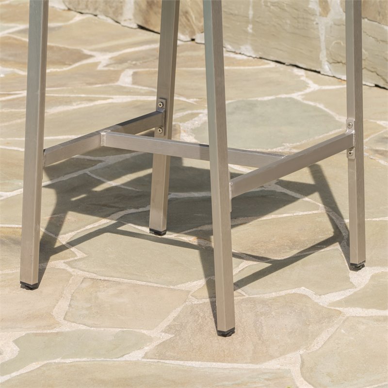 Afuera Living Modern / Contemporary Outdoor 3 Piece Grey Wicker Bar Set