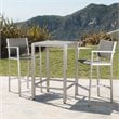 Afuera Living Modern / Contemporary Outdoor 3 Piece Grey Wicker Bar Set