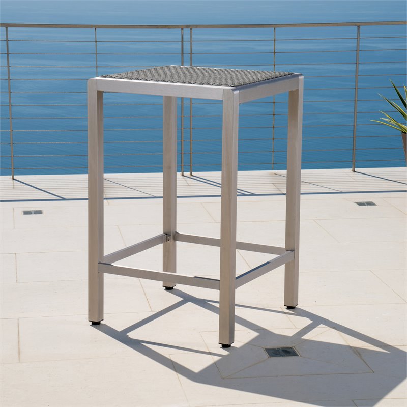 Afuera Living Modern / Contemporary Outdoor 3 Piece Grey Wicker Bar Set