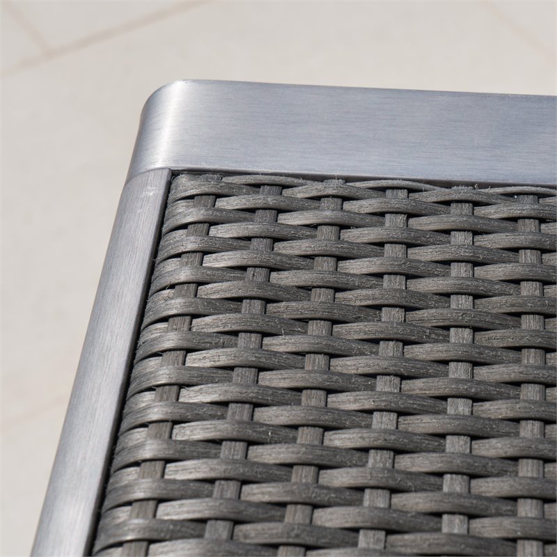 Afuera Living Modern / Contemporary Outdoor 3 Piece Grey Wicker Bar Set
