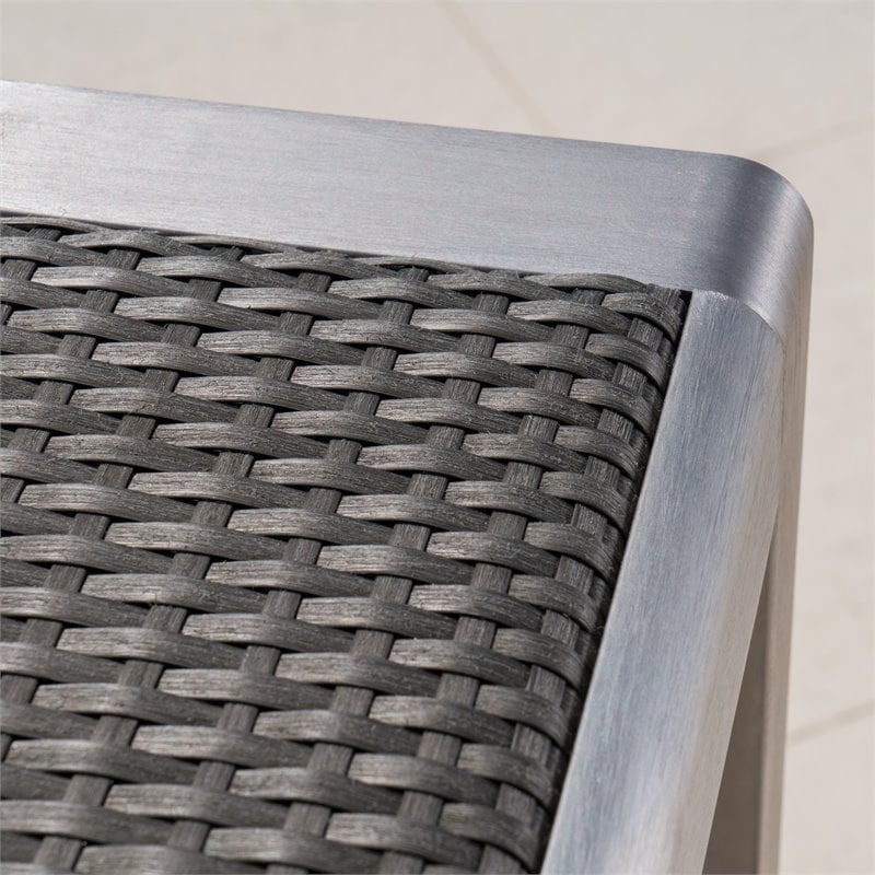 Afuera Living Modern / Contemporary Outdoor 3 Piece Grey Wicker Bar Set