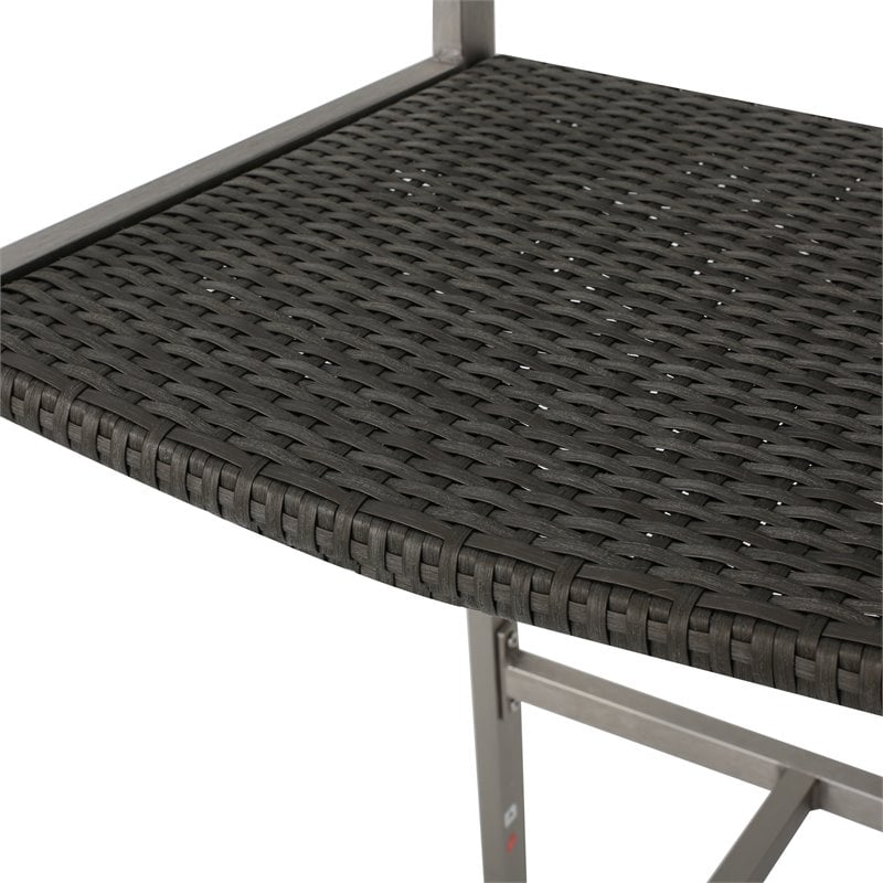Afuera Living Modern / Contemporary Outdoor 3 Piece Grey Wicker Bar Set