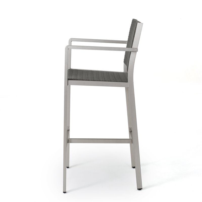 Afuera Living Modern / Contemporary Outdoor 3 Piece Grey Wicker Bar Set