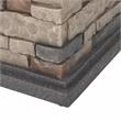Afuera Living Outdoor 4 Pc Mixed Black Club Chair Set w/ Firepit