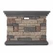 Afuera Living Outdoor 4 Pc Mixed Black Club Chair Set w/ Firepit