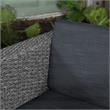 Afuera Living Outdoor 4 Pc Mixed Black Club Chair Set w/ Firepit