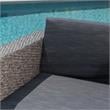 Afuera Living Outdoor 4 Pc Mixed Black Club Chair Set w/ Firepit