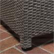 Afuera Living Outdoor 4 Pc Mixed Black Club Chair Set w/ Firepit