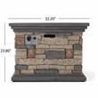 Afuera Living Outdoor 4 Pc Mixed Black Club Chair Set w/ Firepit