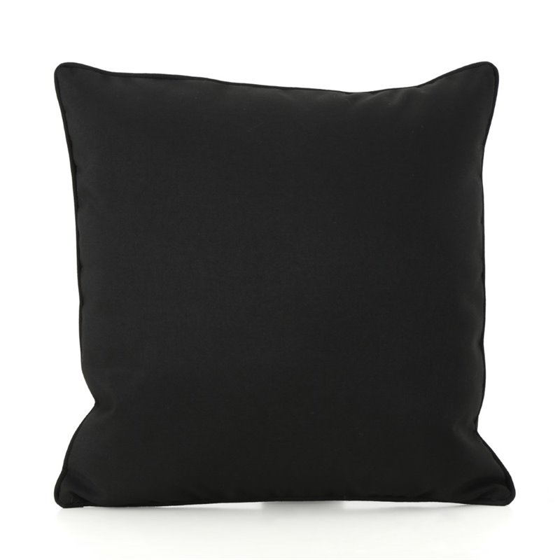 Afuera Living Outdoor Water Resistant Pillow in Black (Set of 3)