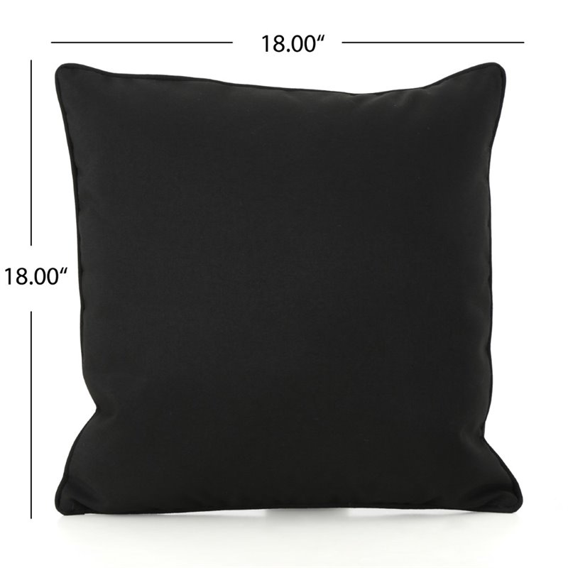 Afuera Living Outdoor Water Resistant Pillow in Black (Set of 3)