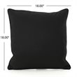 Afuera Living Outdoor Water Resistant Pillow in Black (Set of 3)