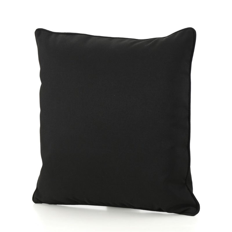 Afuera Living Outdoor Water Resistant Pillow in Black (Set of 3)