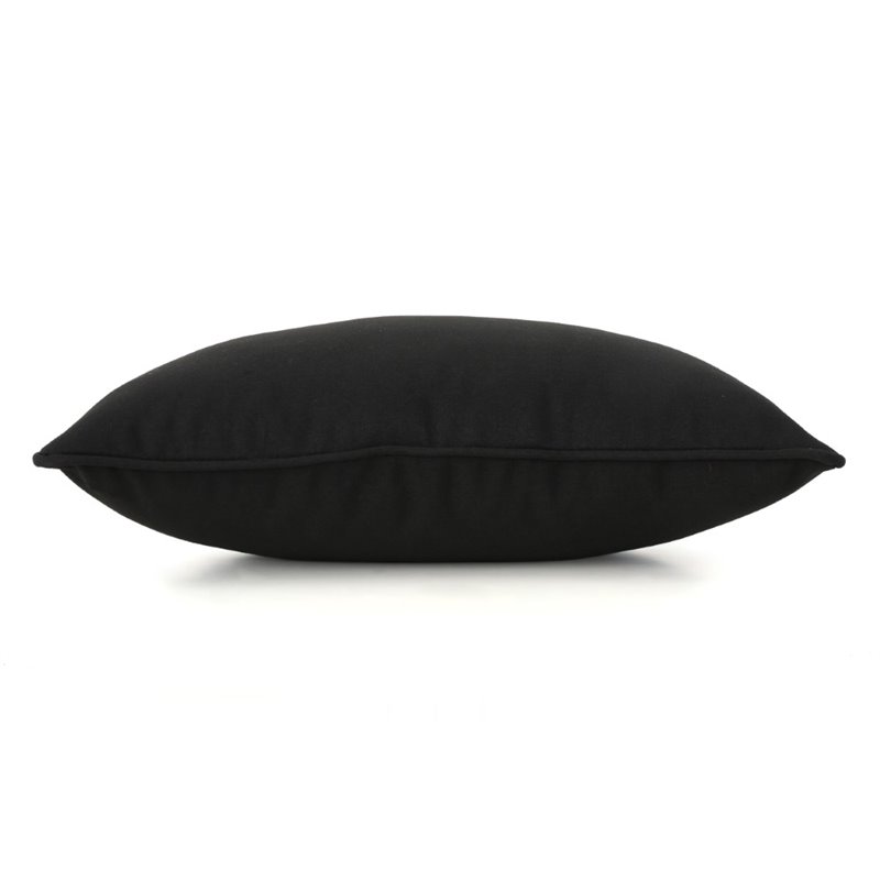 Afuera Living Outdoor Water Resistant Pillow in Black (Set of 3)