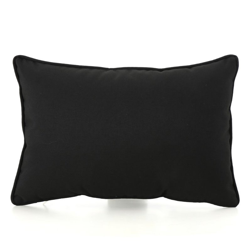Afuera Living Outdoor Water Resistant Pillow in Black (Set of 3)