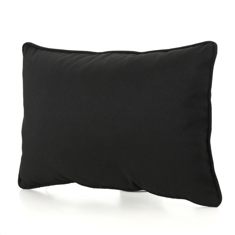 Afuera Living Outdoor Water Resistant Pillow in Black (Set of 3)