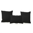 Afuera Living Outdoor Water Resistant Pillow in Black (Set of 3)