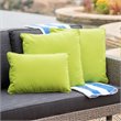 Afuera Living Outdoor Water Resistant Pillow in Green (Set of 3)