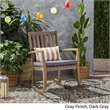 Afuera Living Modern / Contemporary Outdoor Acacia Wood Rocking Chair in Gray