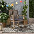 Afuera Living Modern / Contemporary Outdoor Acacia Wood Rocking Chair in Gray