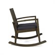 Afuera Living Modern / Contemporary Outdoor Acacia Wood Rocking Chair in Gray