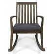 Afuera Living Modern / Contemporary Outdoor Acacia Wood Rocking Chair in Gray